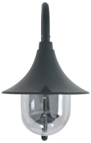 sötétzöld alumínium kerti falilámpa, E27, 42 cm