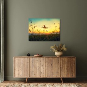 Kép a repülőgép felszállásáról (üvegen) (70x50 cm)