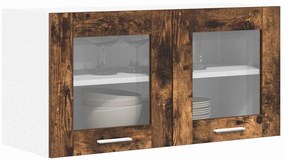 Függő szekrény Riga Füstölt tölgy és fehér 80 x 31 x 40 cm