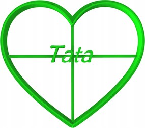 Forma Lyukasztó Mézeskalács kiszúró Apák Napja Apa Szív Felirat Apa 8cm