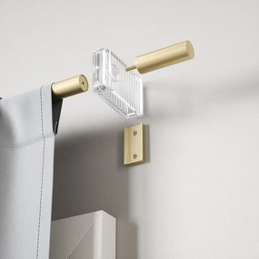 Matt aranyszínű acél bővíthető függönykarnis 107 - 305 cm Flute – Umbra