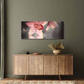 Kép - Virágok és pillangó (120x50 cm)