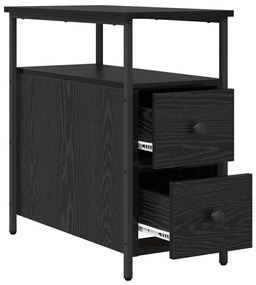 Éjjeliszekrény 2 pcs Musta tammi 30 x 60 x 60 cm Faanyag