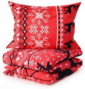 Mikroplüss ágyneműhuzat BLACK DEERS piros Ágyneműhuzat mérete: 70 x 90 cm | 140 x 200 cm