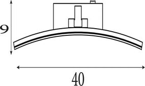 Searchlight 79821-40SS - LED képvilágító SANTORINI LED/8,2W/230V ezüst