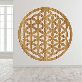 Elegáns faragott fa mandala falra - FLORUM