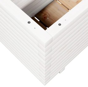 vidaXL fehér tömör fenyőfa virágláda 70 x 40 x 49,5 cm
