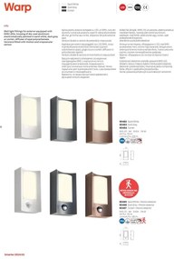 Redo 90487 - LED Kültéri fali lámpa érzékelővel WARP LED/8W/230V IP44 barna