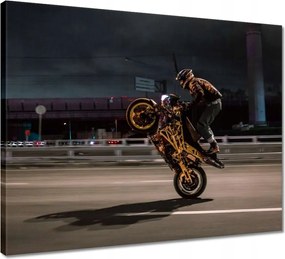 Vászonkép 50x40 Motorral egy keréken