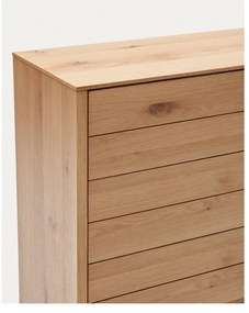 Natúr színű magas komód tölgyfa dekorral 100x97 cm Alguema – Kave Home