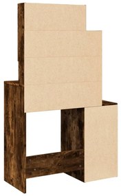 füstös tölgy színű fésülködőasztal szekrénnyel 80 x 35 x 132 cm
