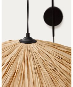 Fekete-natúr színű fali lámpa Rosella – Kave Home