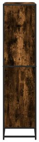 füstös tölgy színű szerelt fa könyvszekrény 80,5 x 35 x 139 cm