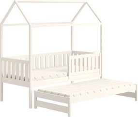 Nemos egyszintes gyerekágy, kihúzható - fehér / 90x200
