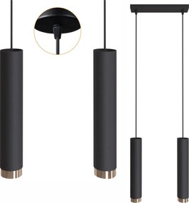 Mennyezeti Lámpa Függeszték Led Cső állítható 115 cm Cső Túlnyúlás Spot Fém