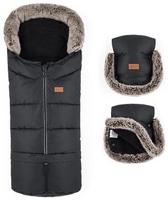 PETITE&MARS - 4v1 ARCTIC gyerek bundazsák + Forever Black kézmelegítő szett