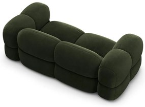 Zöld bársony kanapé 210 cm Loretto – Cosmopolitan Design