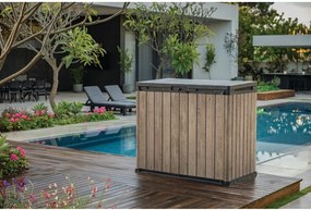 Barna műanyag kerti tárolódoboz Deco – Keter