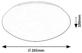 Rabalux 71132 - LUCAS LED mennyezeti lámpa szenzorral 12W 230V IP44 4000K