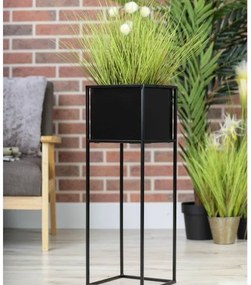 Virágállvány 70x24 cm fekete színben