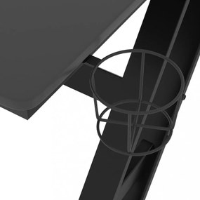 fekete ZZ-lábú gamer asztal 90 x 60 x 75 cm