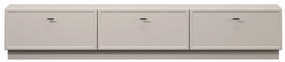 Lorini TV-szekrény 200 cm fiókokkal - kasmír / fekete T-bar fogantyúk