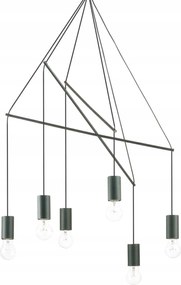 Ideal Lux Pop SP6 nero 158815 fekete függeszték 54cm