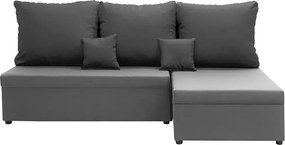 BODZO Kinyitható sarokkanapé Szürke/szürke