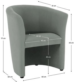 Klub fotel, zöld, CUBA