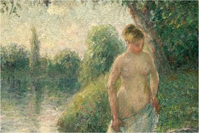 Kép - Camille Pissarro, The Bather, reprodukciók (90x60 cm)