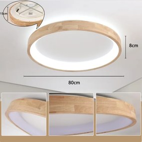 Brilagi-LED mennyezeti lámpa FALCON WOOD LED/60W/230V 3000/4000/6000K 80 cm fa