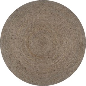 vidaXL szürke kézzel font kör alakú jutaszőnyeg 120 cm