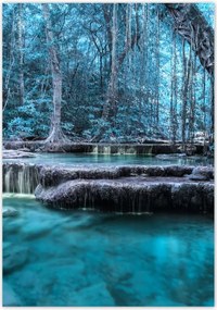 Poszterek 70x100 Erawan Kék vízesés