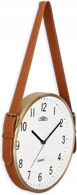 Jól Olvasható Kerek Falióra Prim Bőr Szíjjal E04P.4426.80 30 cm