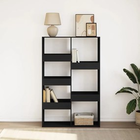 fekete szerelt fa könyvespolc 100 x 33 x 155,5 cm