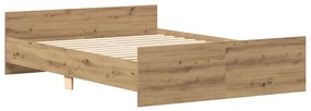 kézműves tölgy szerelt fa ágykeret matrac nélkül 120x200 cm