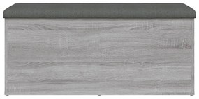 szürke sonoma színű szerelt fa tárolópad 102 x 42 x 45 cm