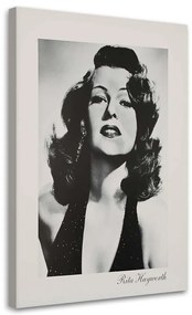 Gario Vászonkép Rita Hayworth - fekete-fehér portré Méret: 40 x 60 cm