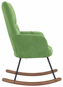 világoszöld bársony hintaszék