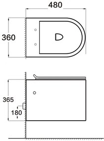 Mexen SOFIA Rimless függő WC csésze ülőkés lassan záródó, 49 x 37 cm, fehér, 30544000