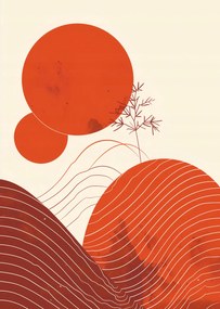 Poszter 64x90cm Meleg piros