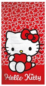 Hello Kitty Hearts fürdőlepedő, strand törölköző 70x140cm (Fast Dry)