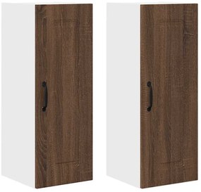 Fali konyhaszekrény 2 pcs Barna Tölgy 30 x 31 x 80 cm Faanyag