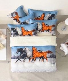 HORSES fotó ágynemű 140x200 cm 7 szett csomag Ágynemű mérete: 140x200 cm, A csomag tartalma: 7 Készletcsomagolás