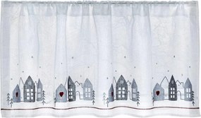 30/120 Házikó Mintás Hímzett Függöny