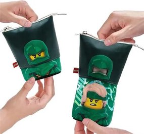 Tolltartó, cipzáras, pop-up, LEGO Ninjago Lloyd, fekete-zöld-mintás (L53518)