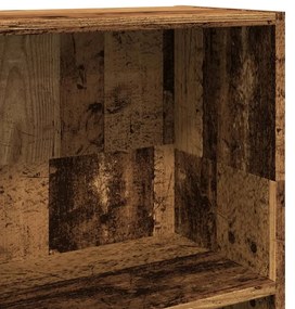 antik fa színű szerelt fa könyvespolc 40 x 24 x 109 cm