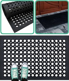 Lábtörlő Gumi Bejárati Szőnyeg Az Ajtó Alá Áttört Behajtással 60x90