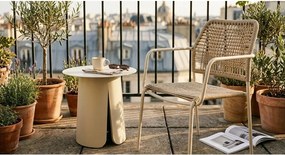 Bézs-natúr színű fém kerti szék Jable – Bizzotto