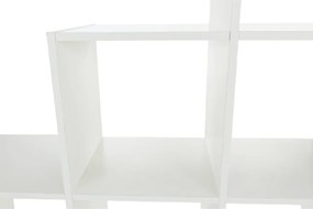 könyvespolc piramis, fehér, laminált DTD, NORAH